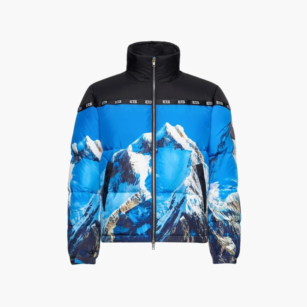 313 Puffer Jacket Mountain Print