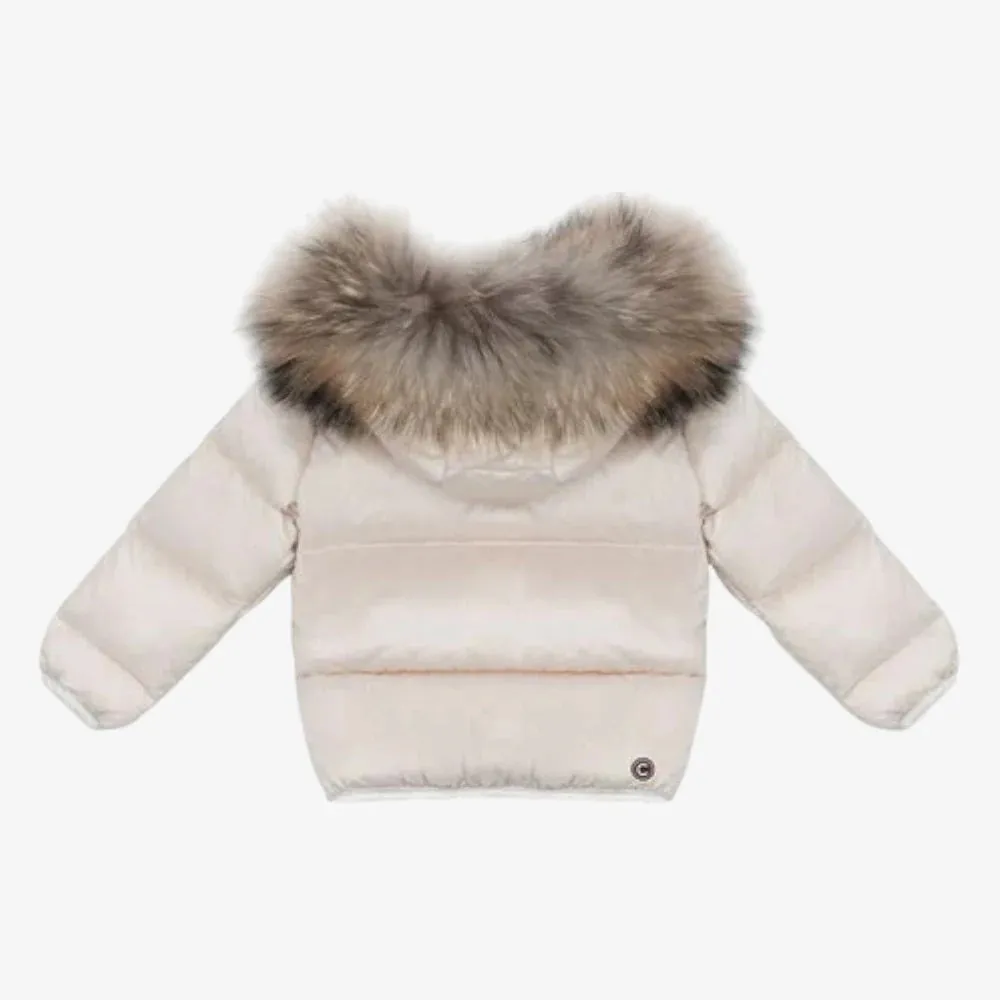 3470D-BABY DOWN JACKET W/FUR-04 Incense