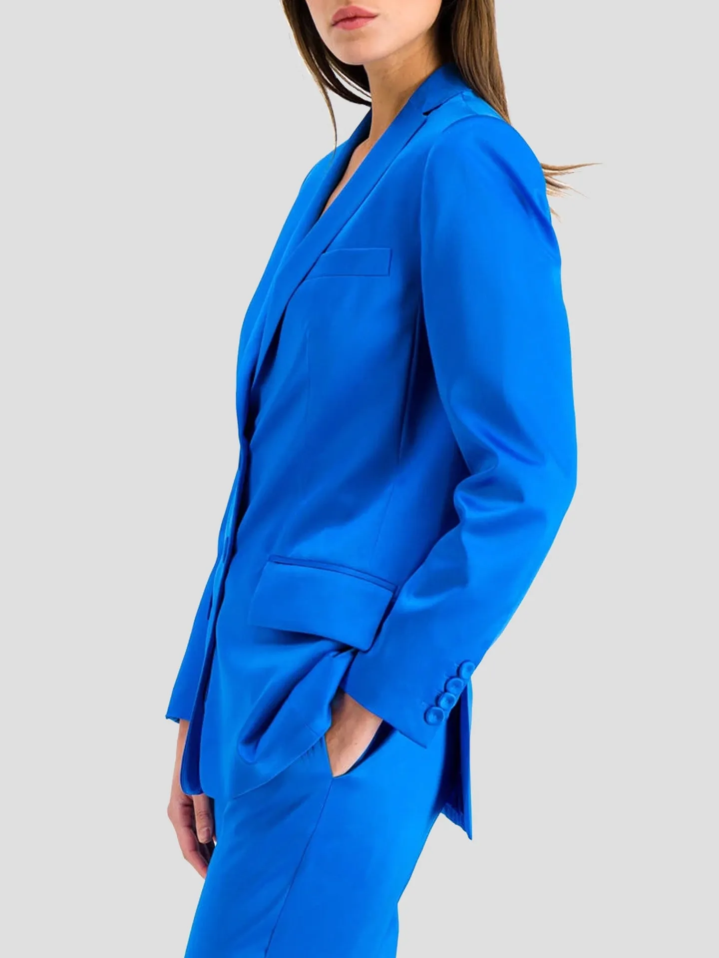 Armand Blue Silk Blazer