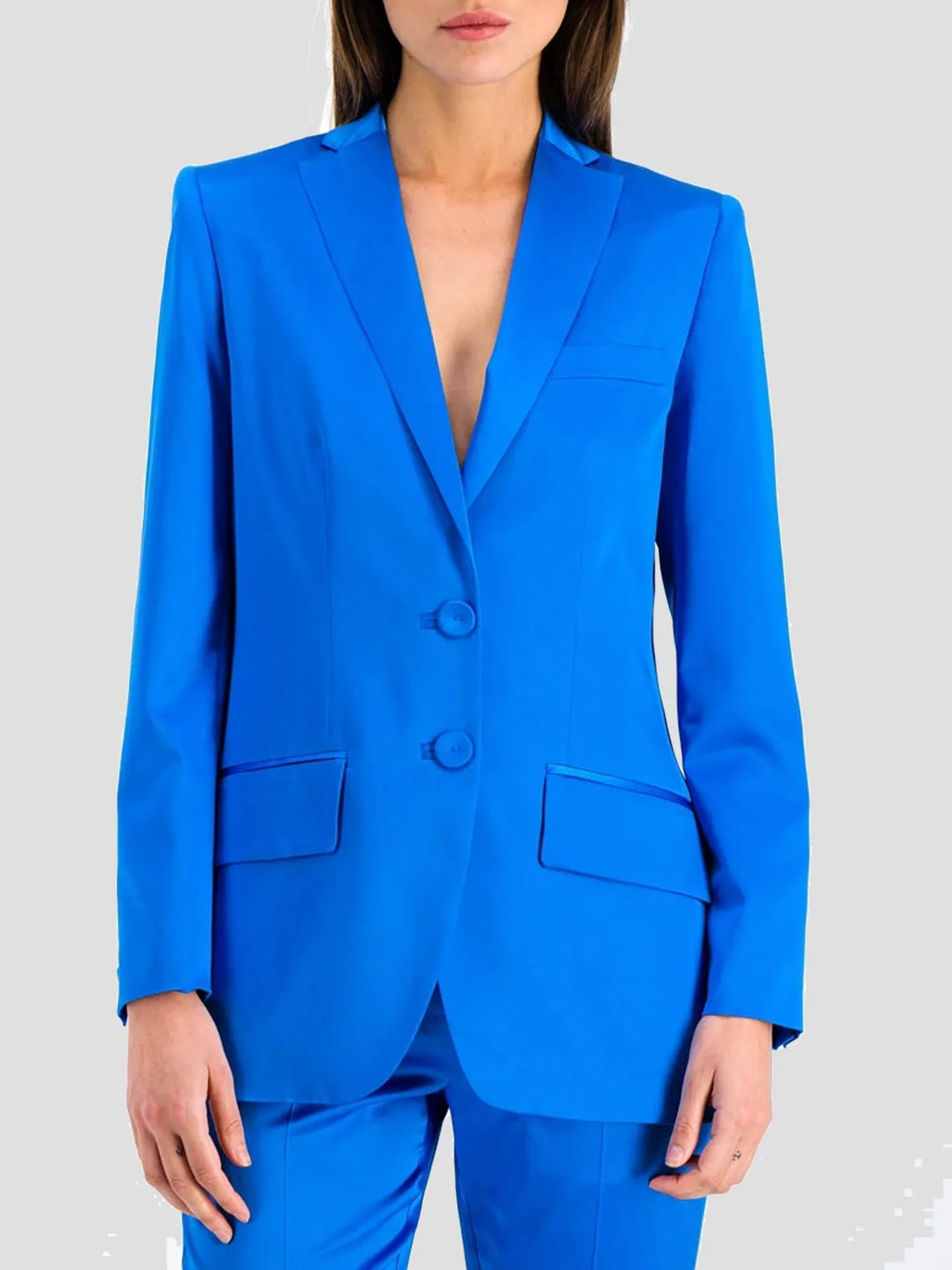 Armand Blue Silk Blazer