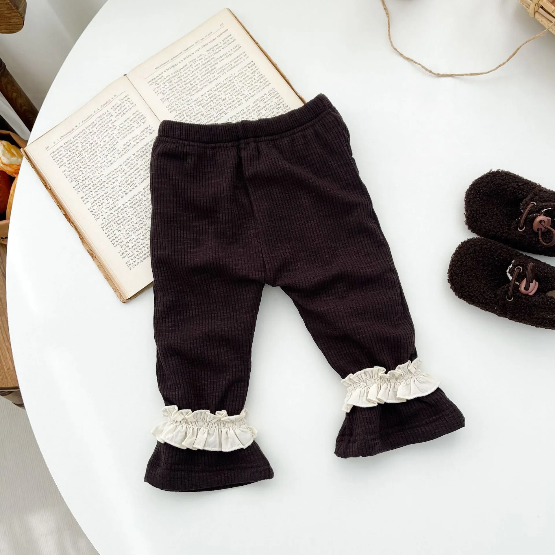 Baby Girls Solid Color Pants Wholesale 24011148