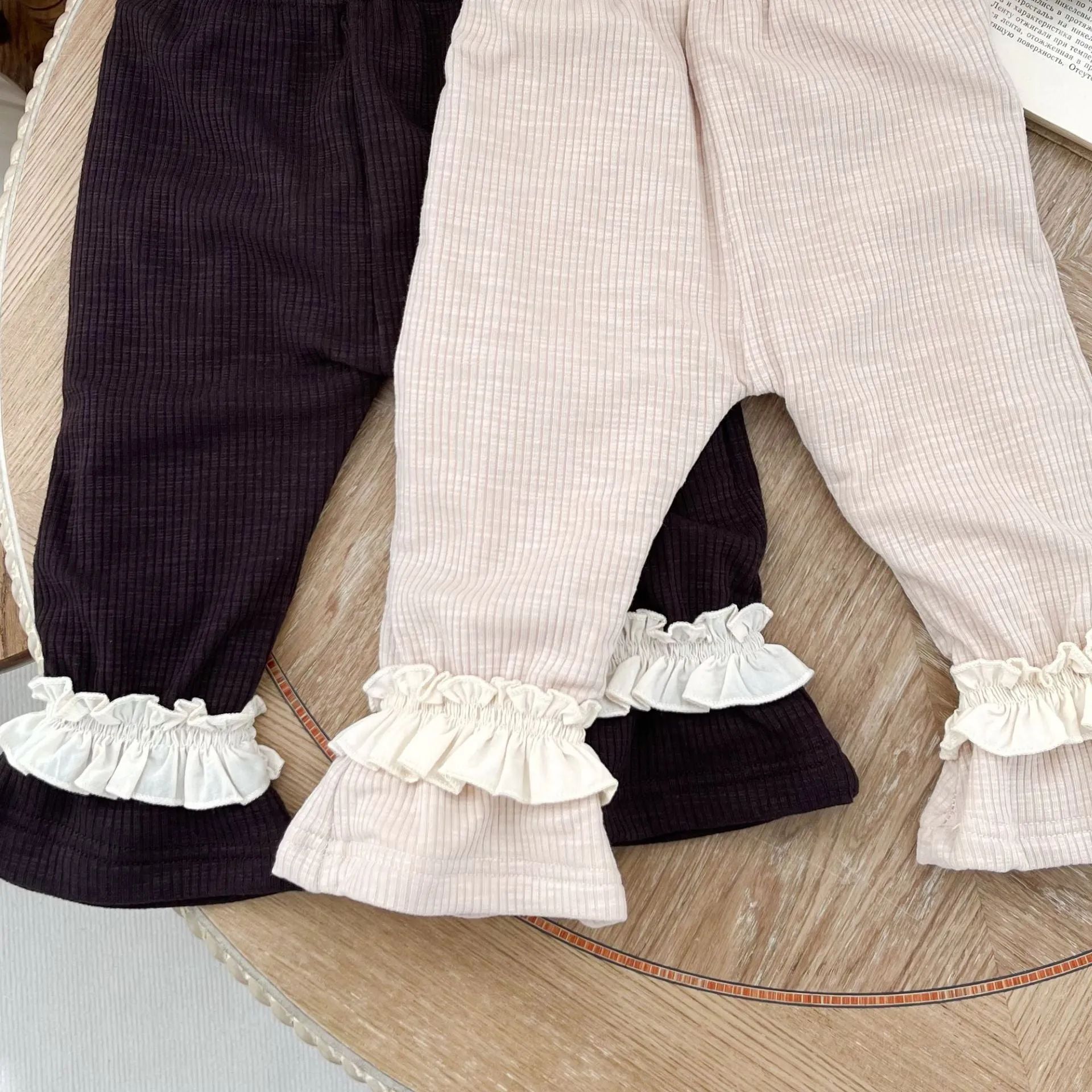 Baby Girls Solid Color Pants Wholesale 24011148