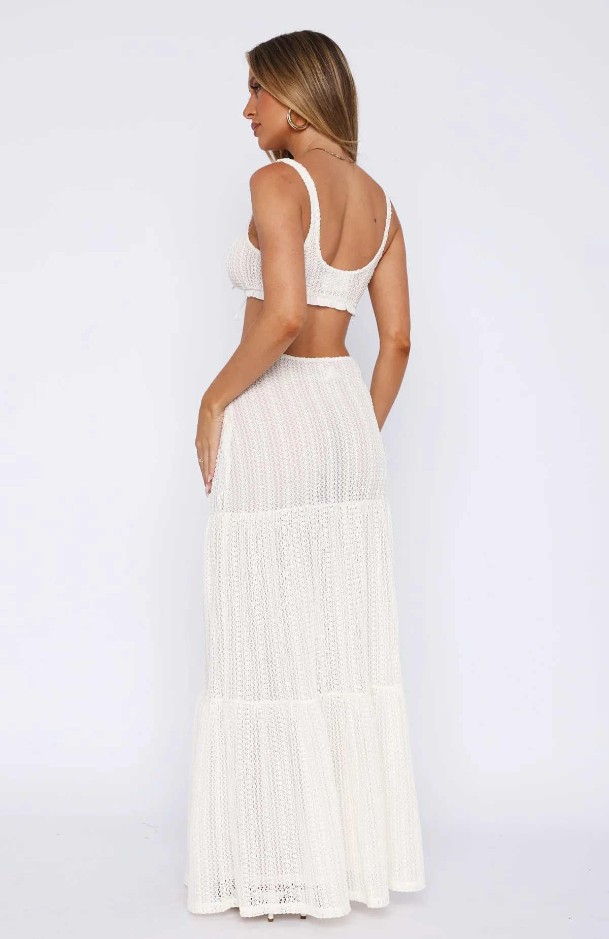 Back To Summer Maxi Skirt White