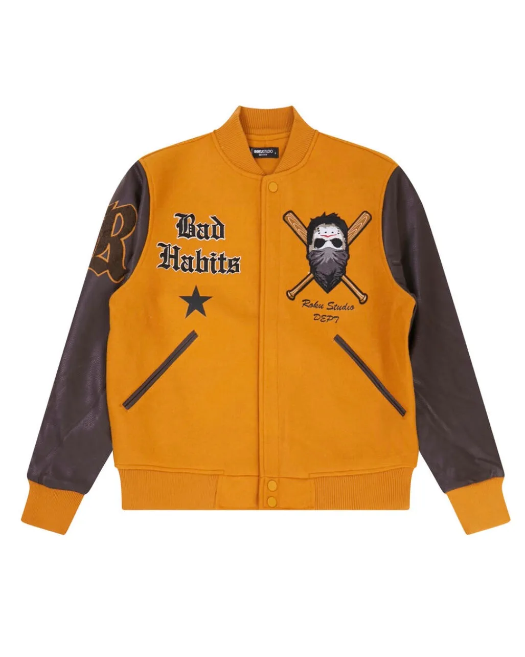 Trendy Bad Habits Varsity Jacket for Stylish Casual Wear