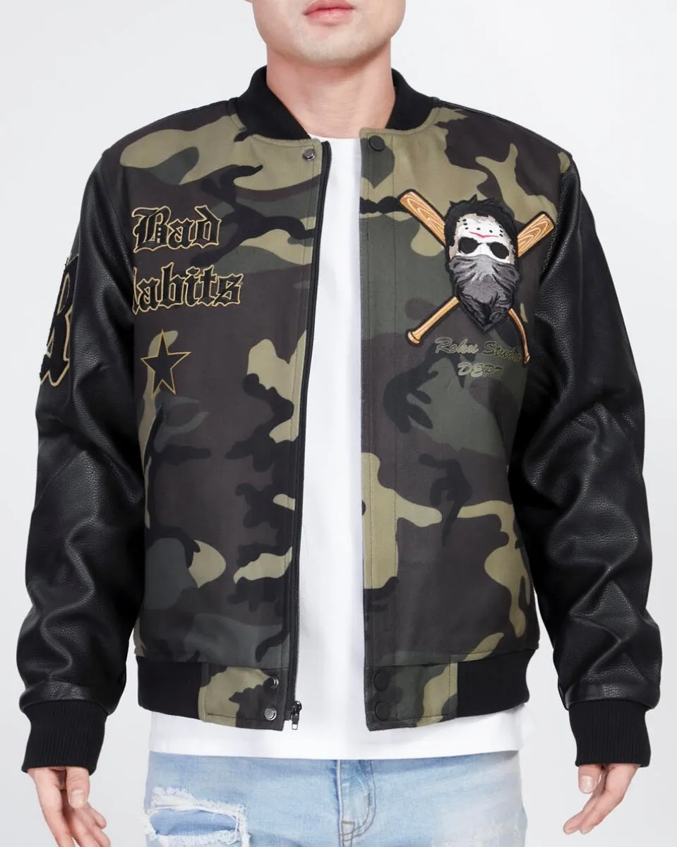 Trendy Bad Habits Varsity Jacket for Stylish Casual Wear