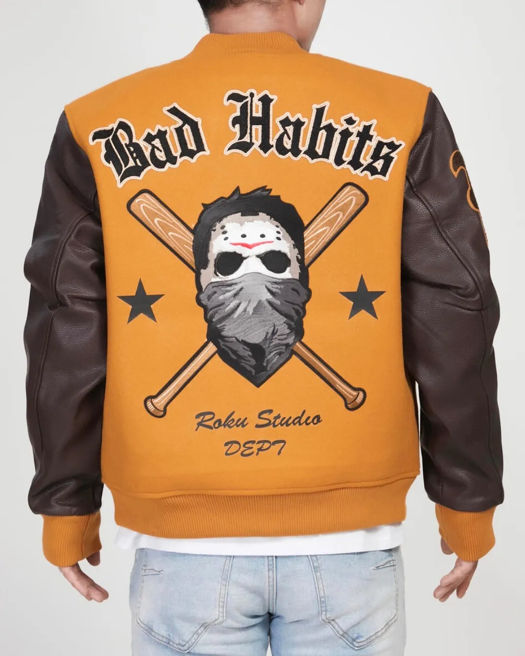 Trendy Bad Habits Varsity Jacket for Stylish Casual Wear