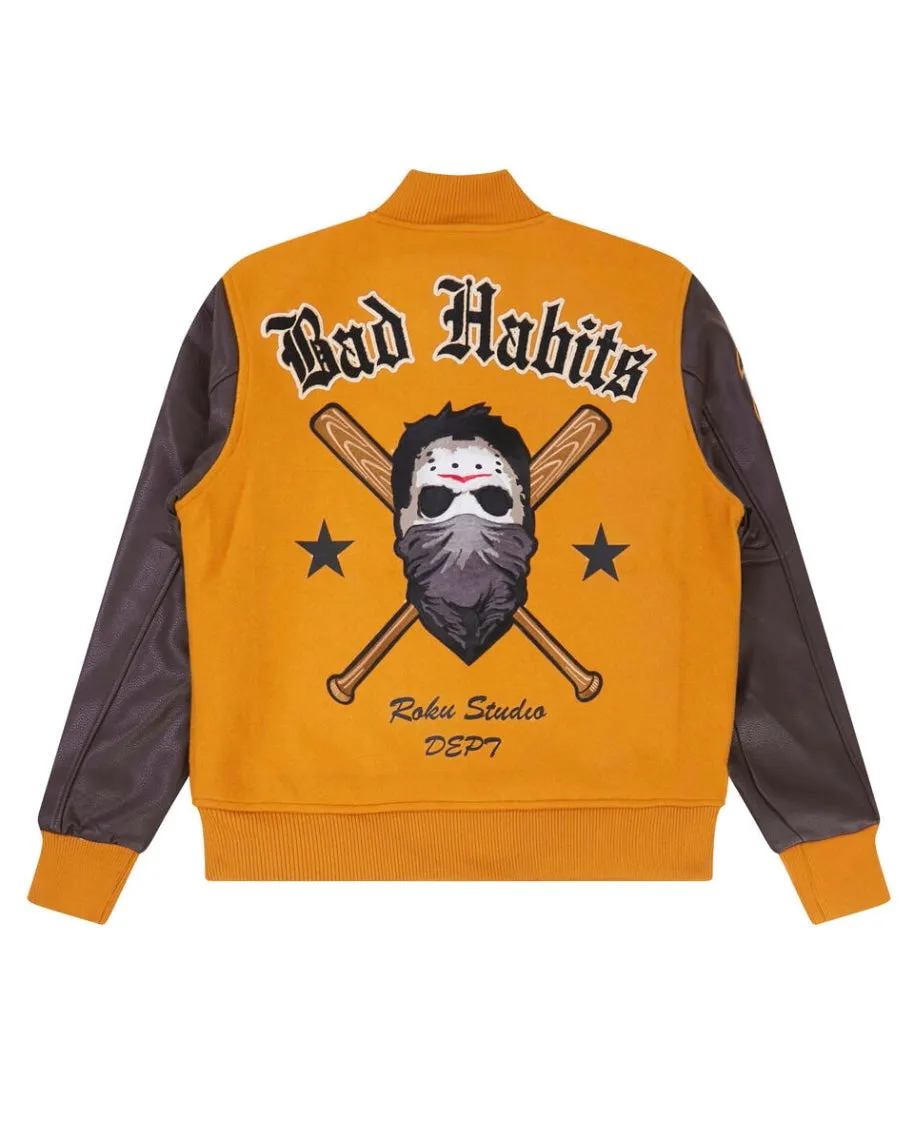 Trendy Bad Habits Varsity Jacket for Stylish Casual Wear