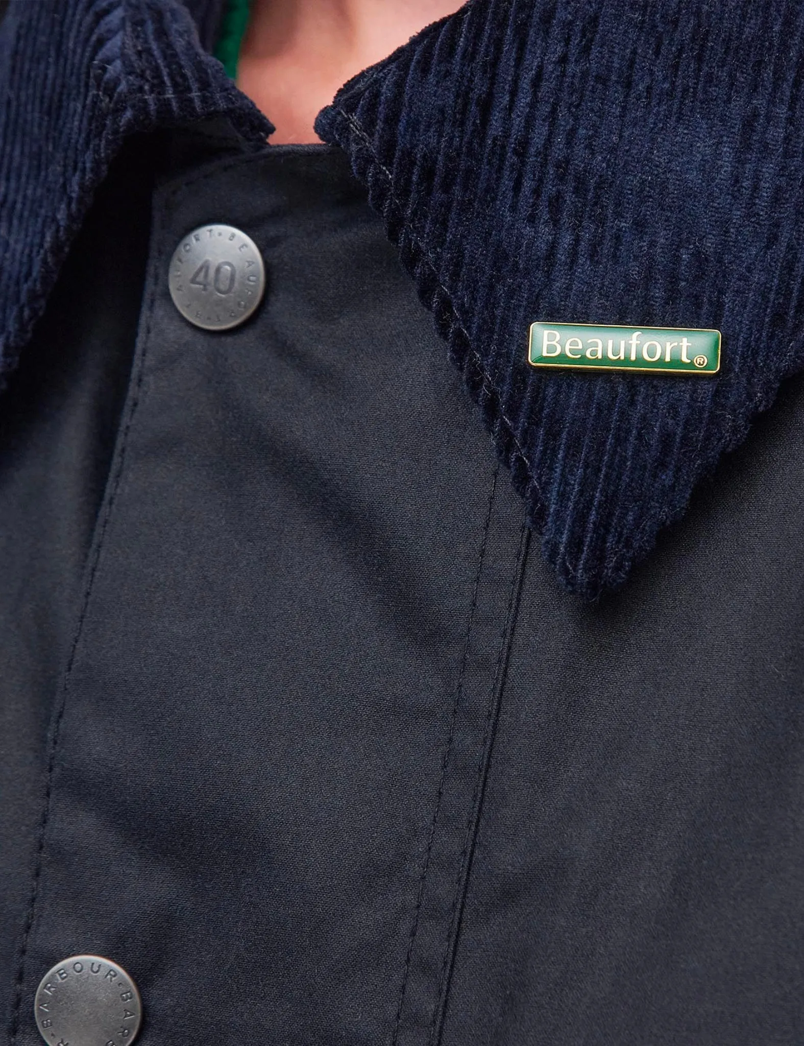 Barbour 40th Anniversary Beaufort Wax Jacket - Navy Blue