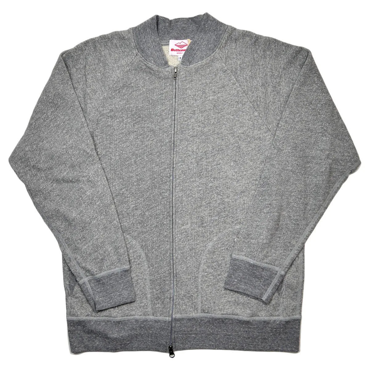 Battenwear - Gym Sweat Jacket - Heather Grey