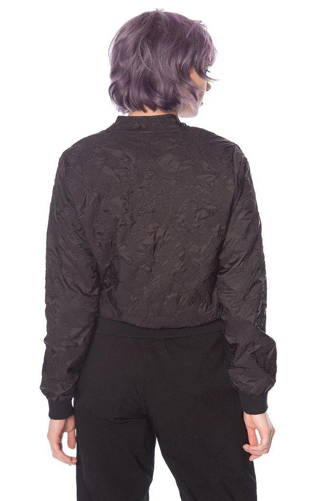 Black Lava Bomber Jacket