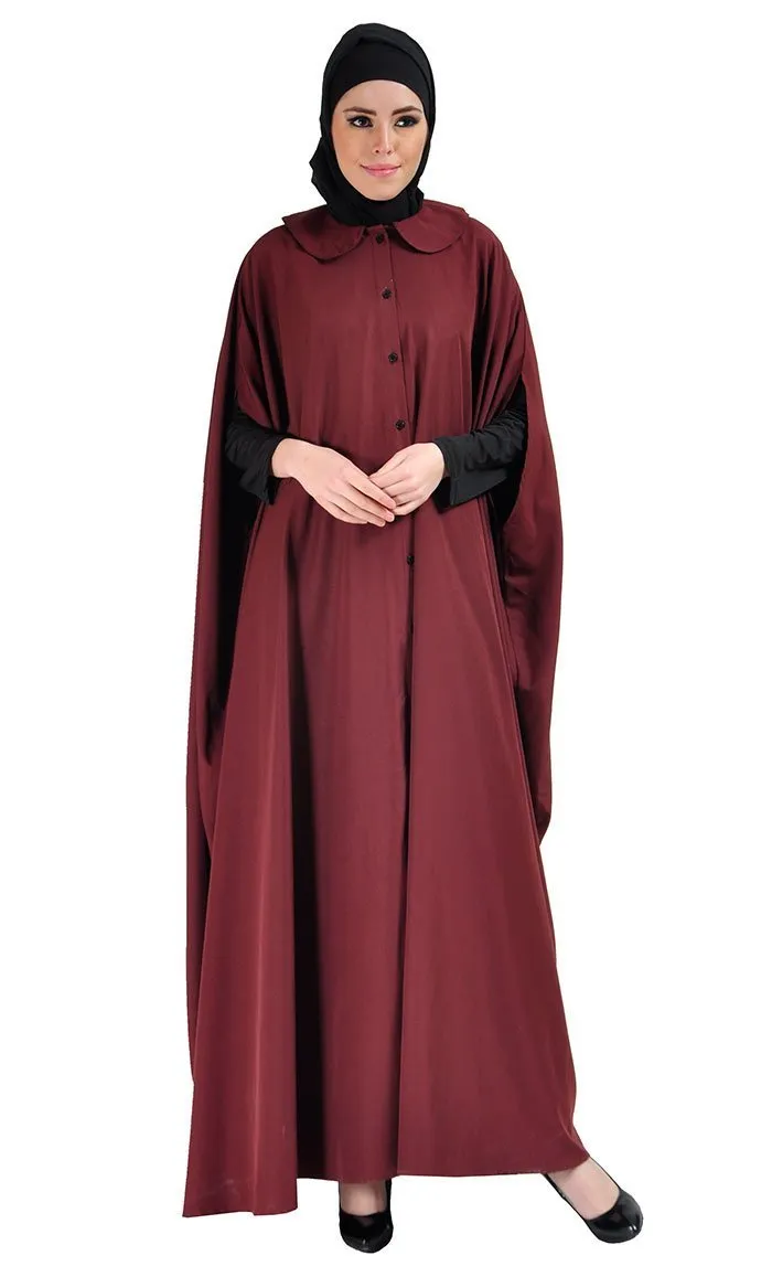 Cape Jilbab Dress - Maroon