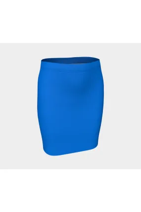 Coral Blue Fitted Skirt