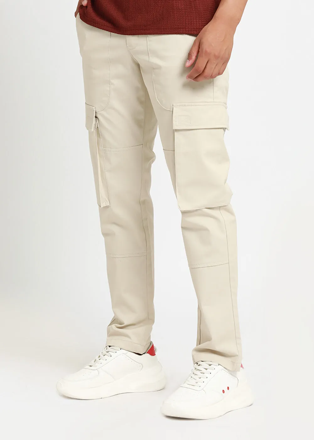 Cream Mocha Cargo Pant