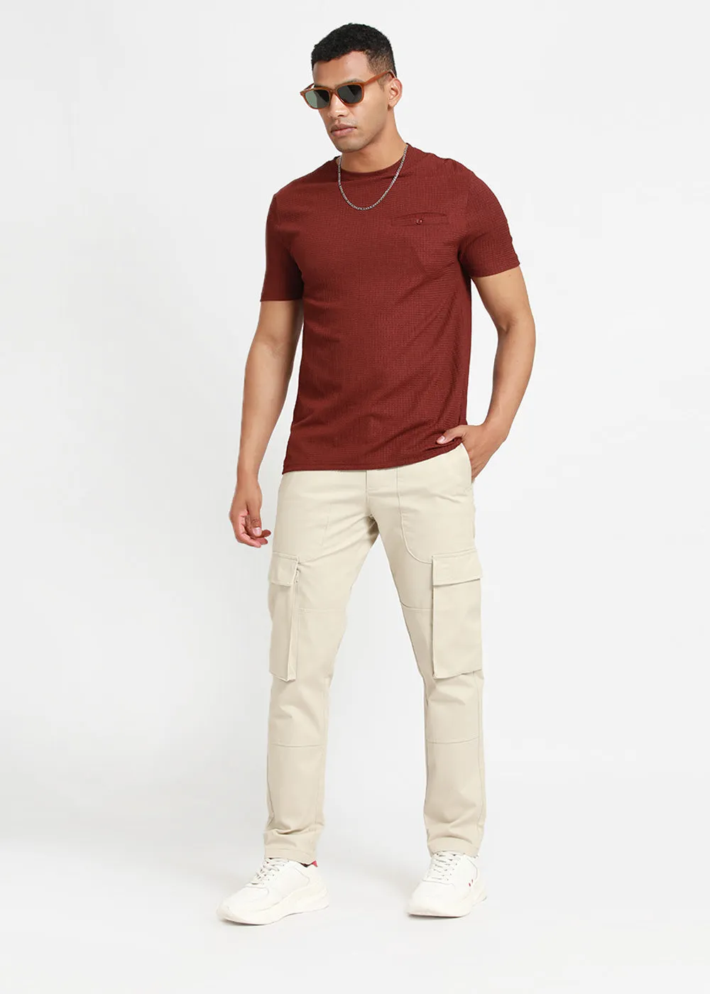 Cream Mocha Cargo Pant