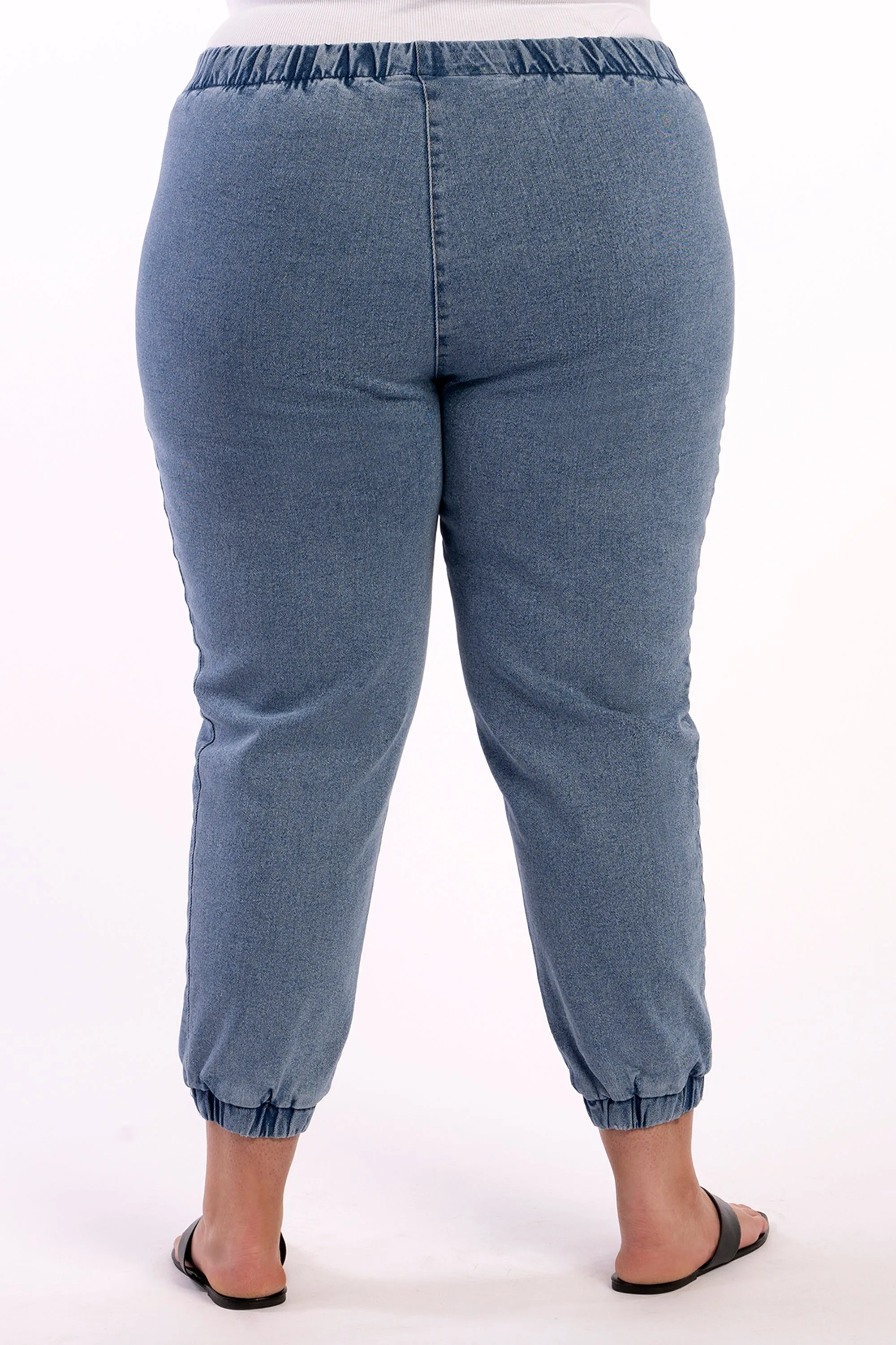 Dexy Midnight Denim Joggers - Light Wash - FINAL SALE - LAST ONES - XS(12/4) & S(14/16)