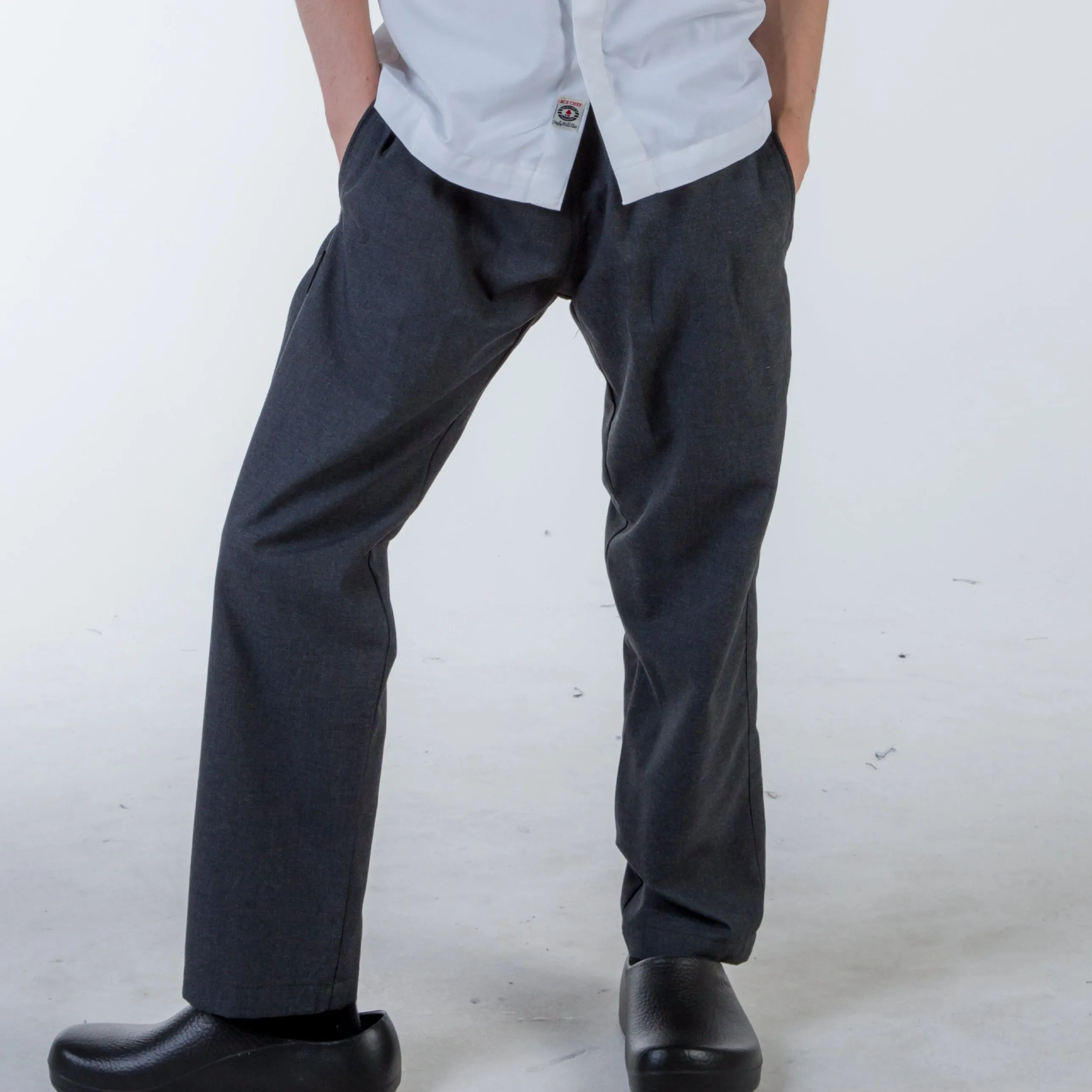 Drawstring Chef pants Charcoal grey color