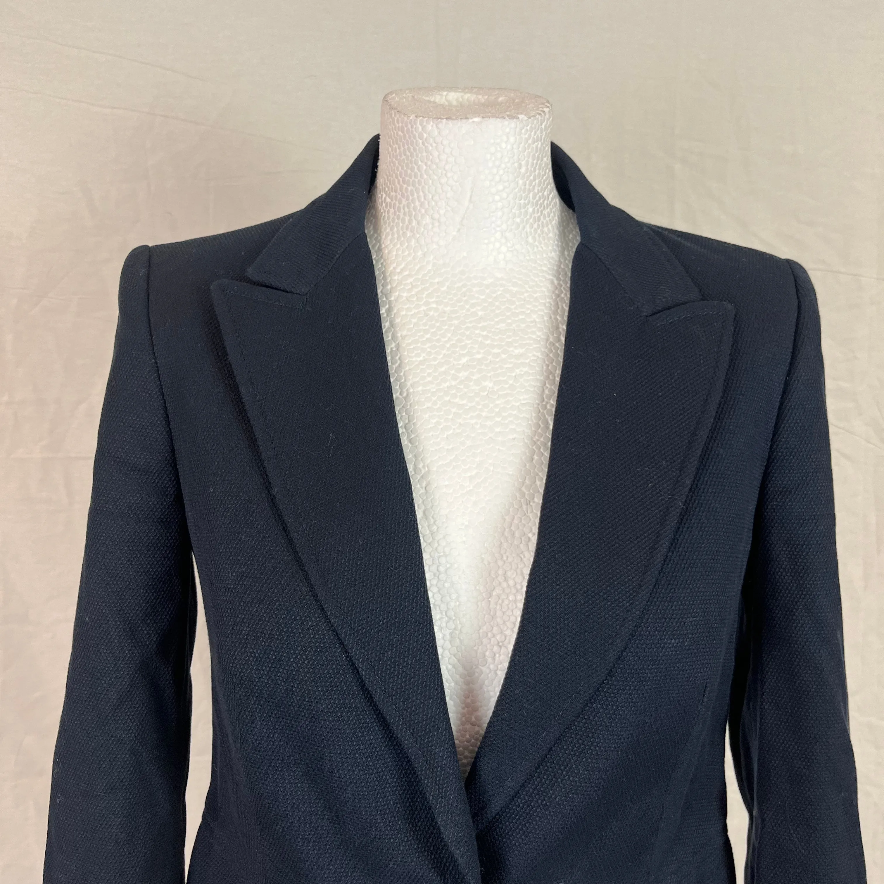 Emilio Pucci Black Fitted Stretch Wool Jacket XXS