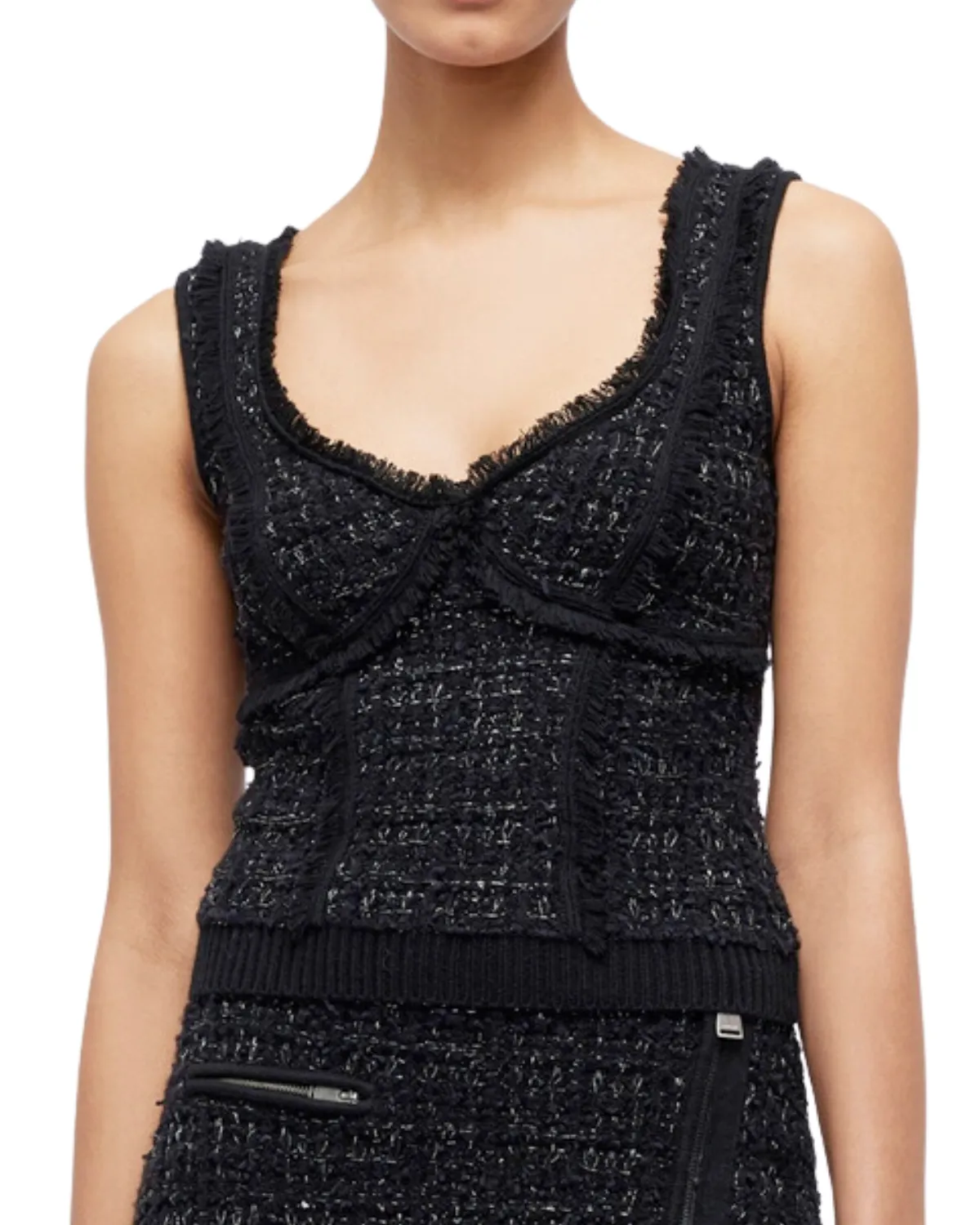 Florentine Knitted Tank (Black Multi)