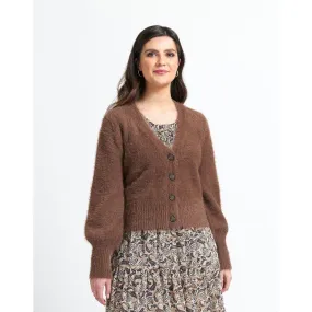 Foil Carob Fluff Cardi