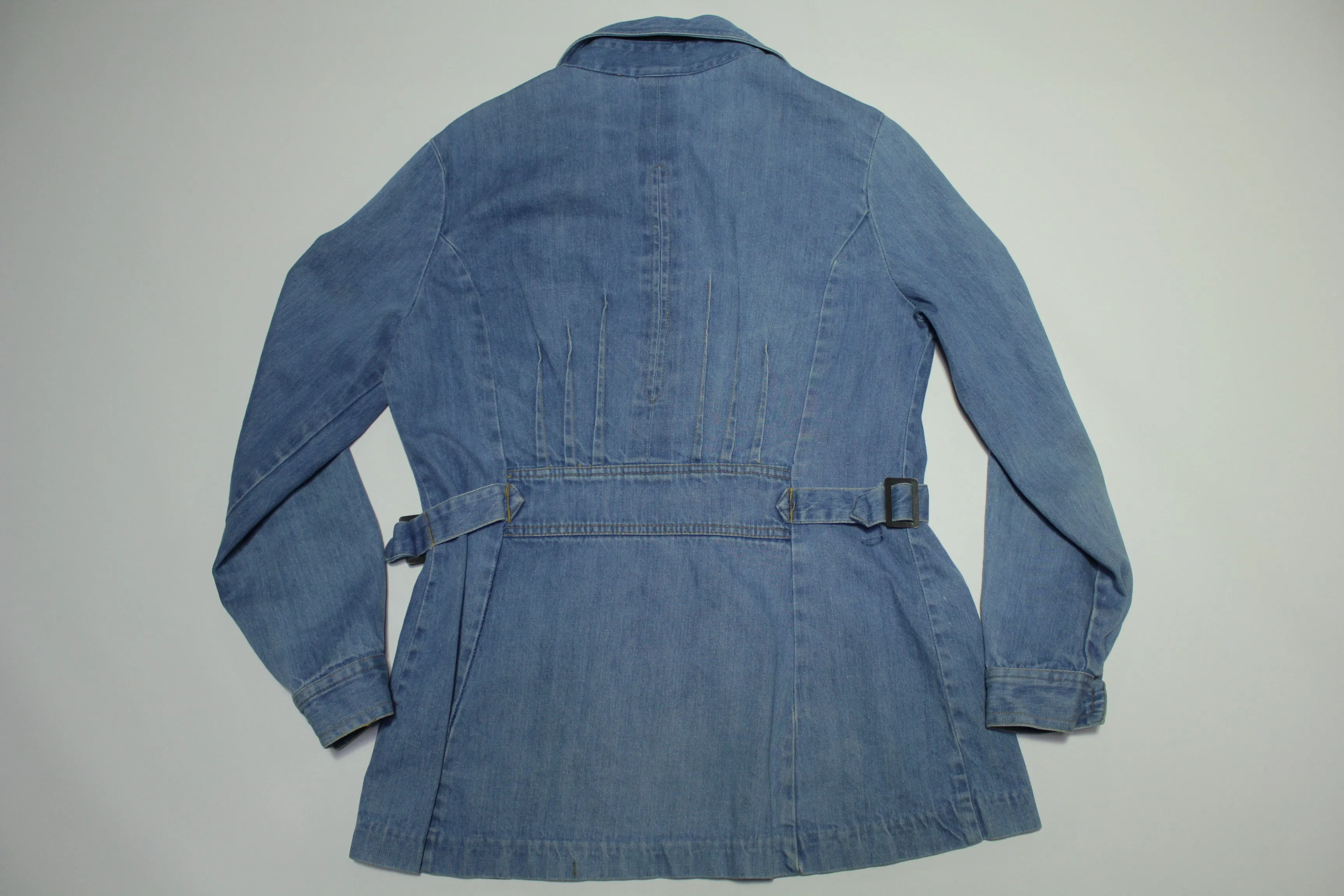 Gamin Vintage 70's Disco Denim Buckle Back Chore Jean Jacket