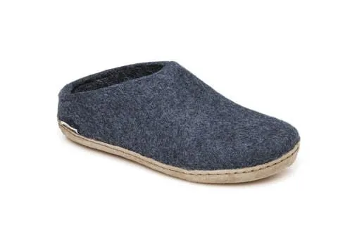 Glerups Denim Felt Open-Heel Slipper - B-10