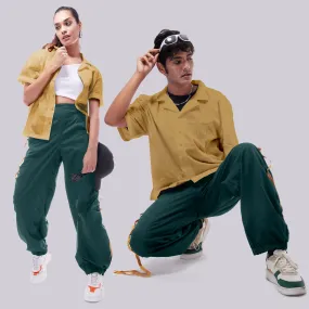 Green Tape Parachute Pants