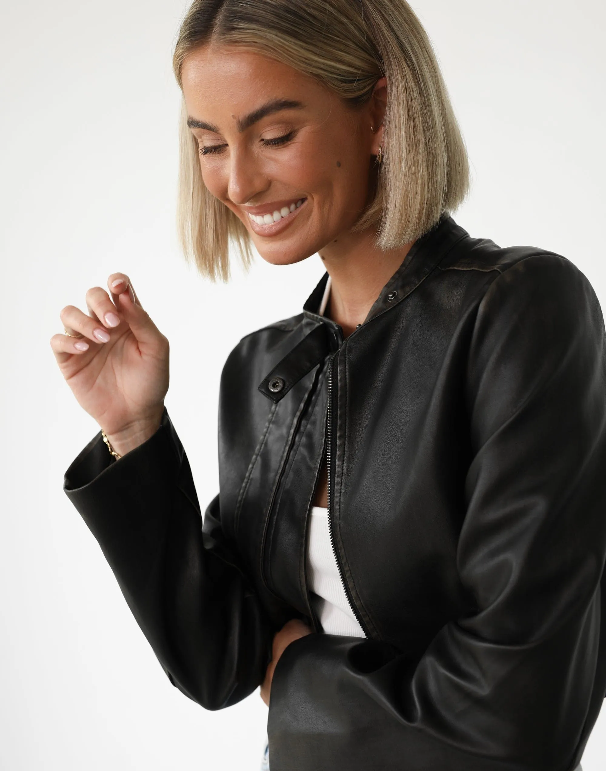 Harley Cropped Jacket (Black)