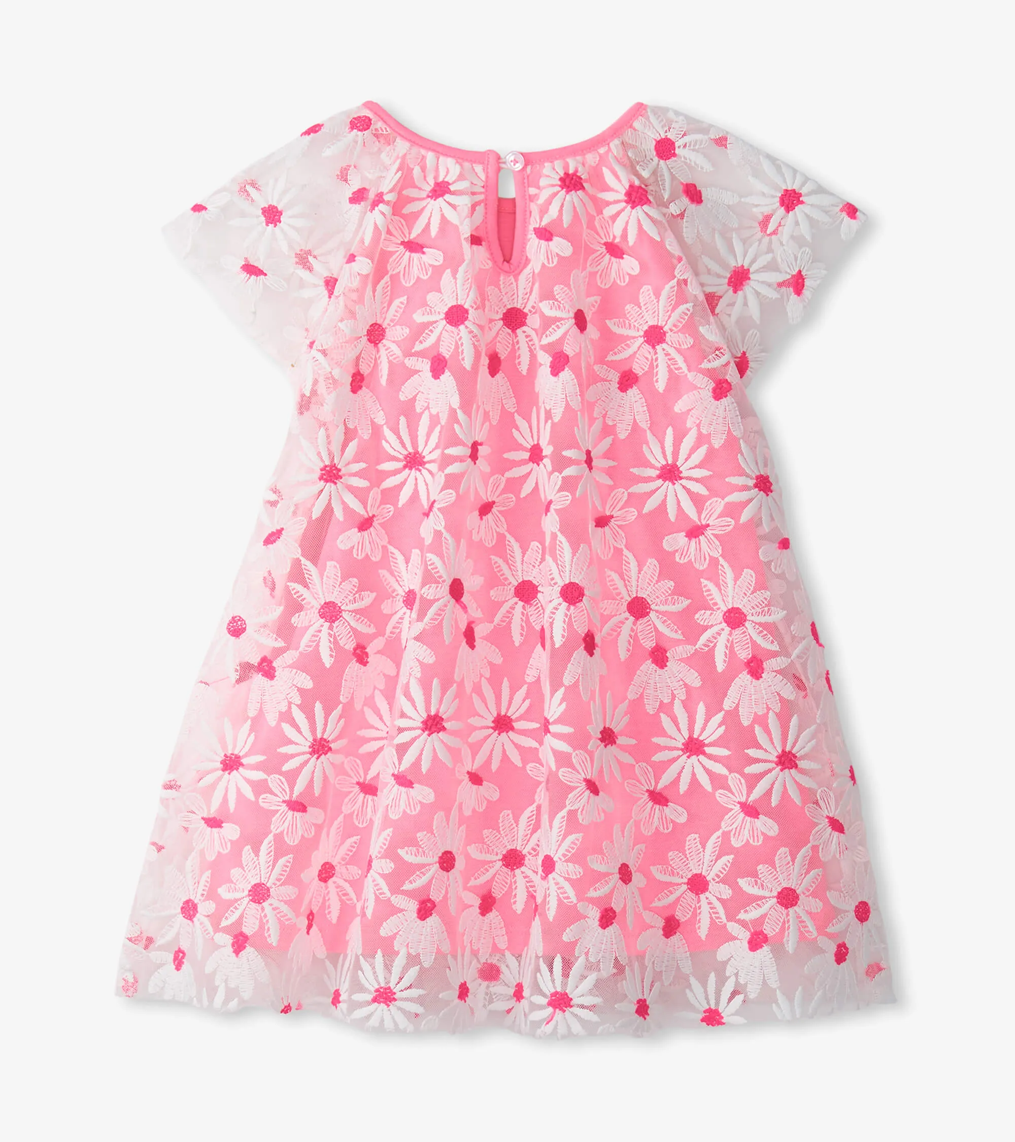 Hatley Neon Pink Daisy Tulle Dress