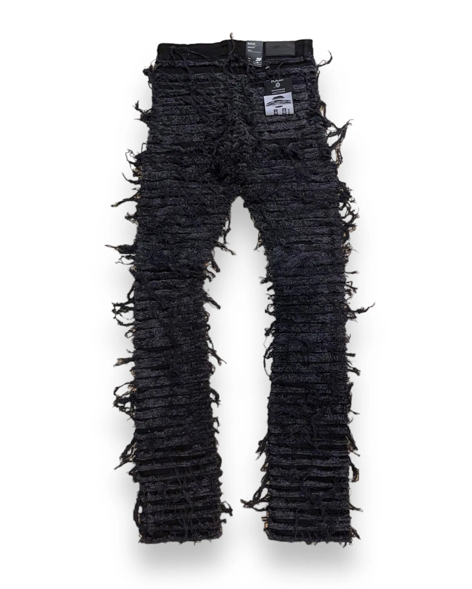 Heavy Rip & Destroyed Stacked Denim Jean