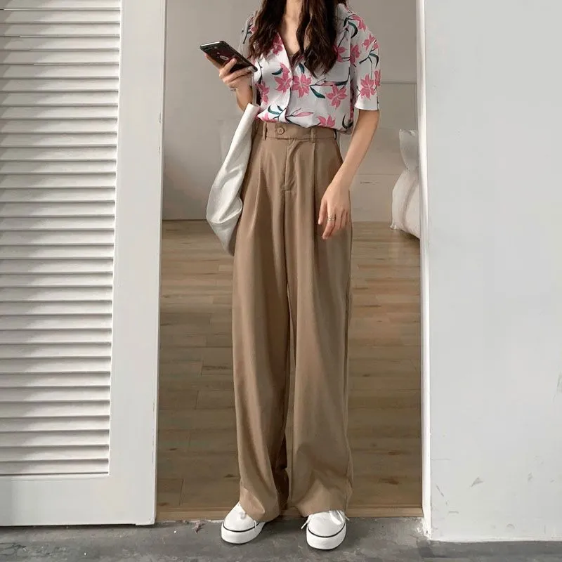 High-Waist Wide-Leg Dress Pants dd1