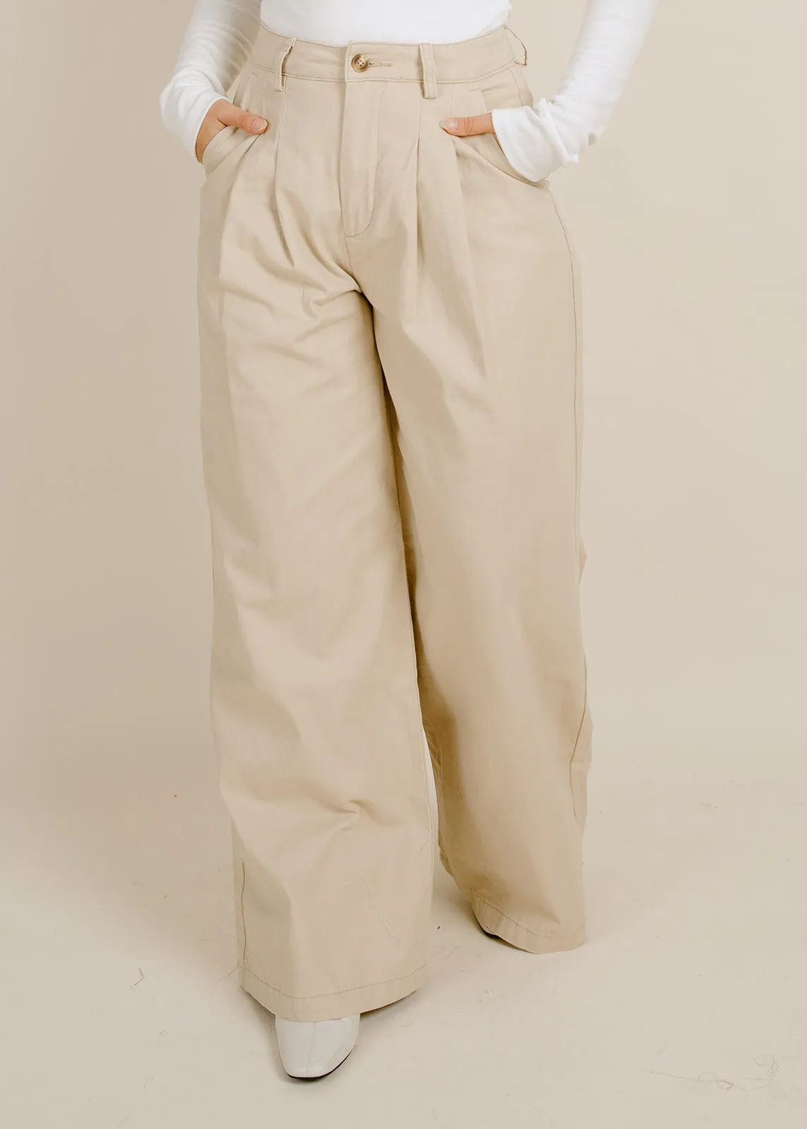 Honeycomb Pants - Beige