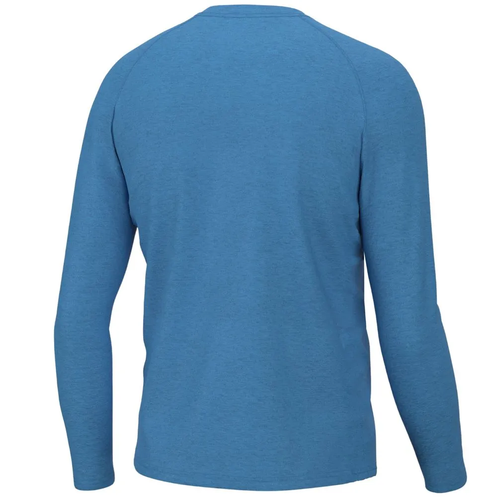 'Huk' Men's Waypoint Crew Neck - Azure Blue