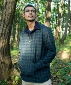 Hunter Green Woollen Popover Shirt