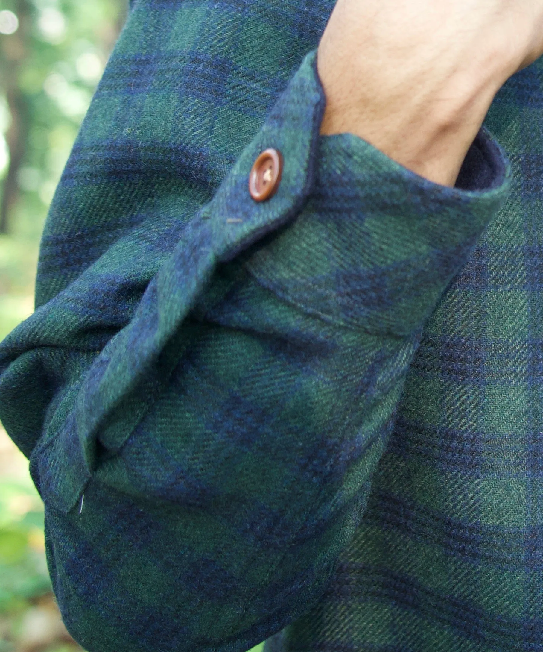 Hunter Green Woollen Popover Shirt