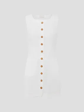 Ivory Emma Button-Down Mini Dress