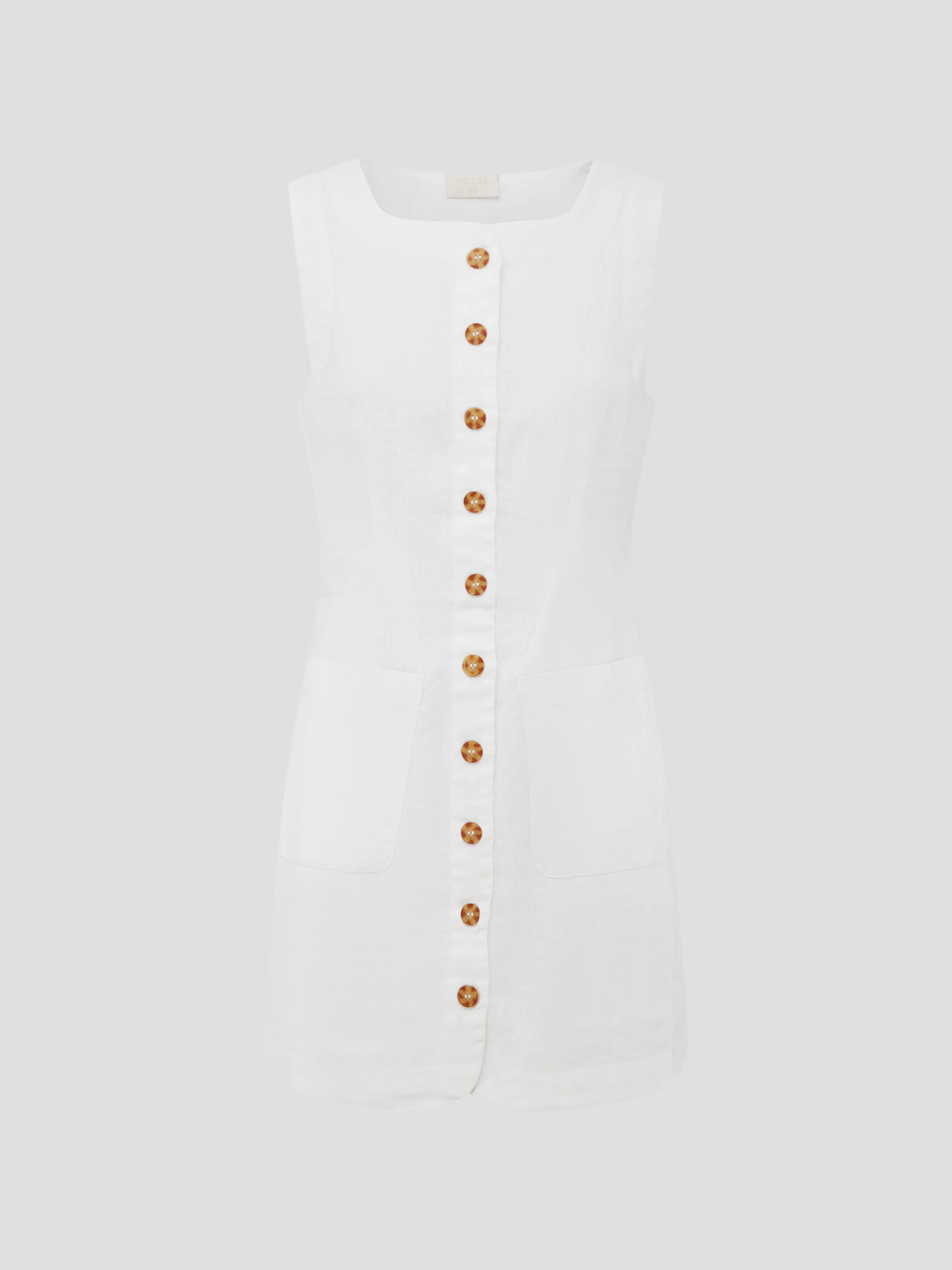 Ivory Emma Button-Down Mini Dress