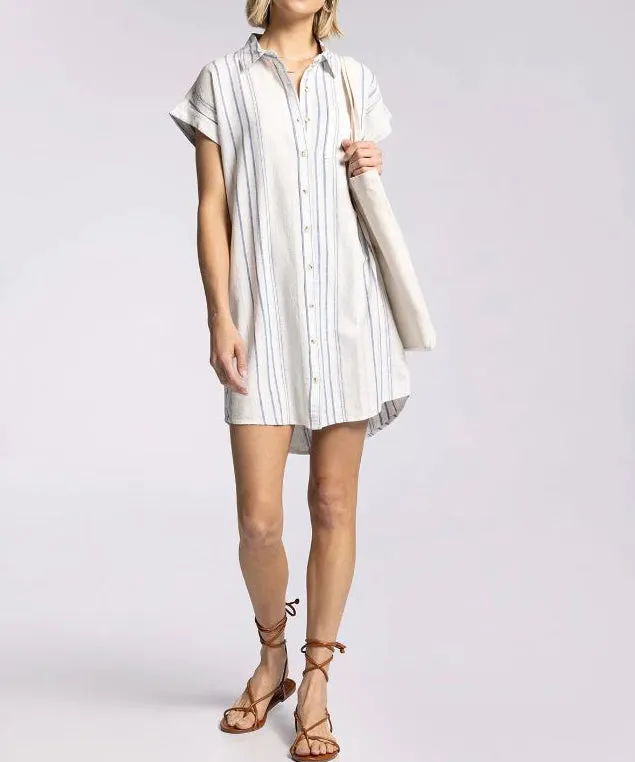 Judson Dress - Coastal Grey Stripe