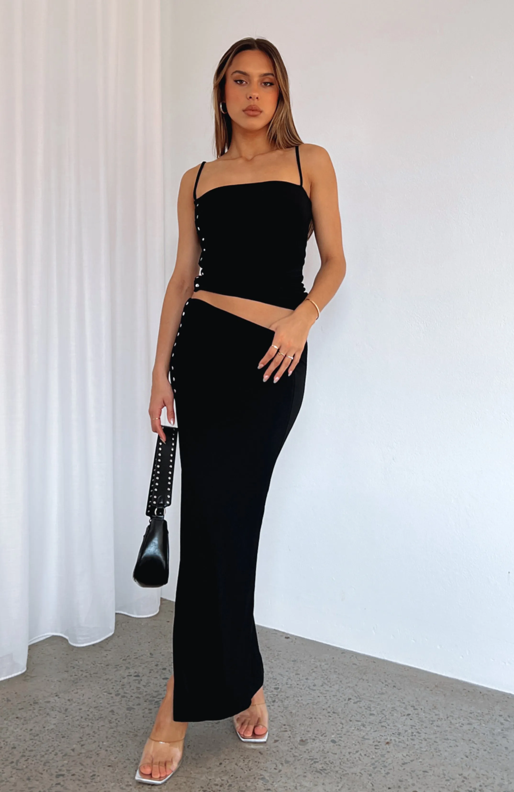 Let Me Be Yours Maxi Skirt Black