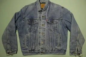 Levis 70506-0316 Blanket Flannel Lined Made in USA Vintage 80s Denim Jean Jacket