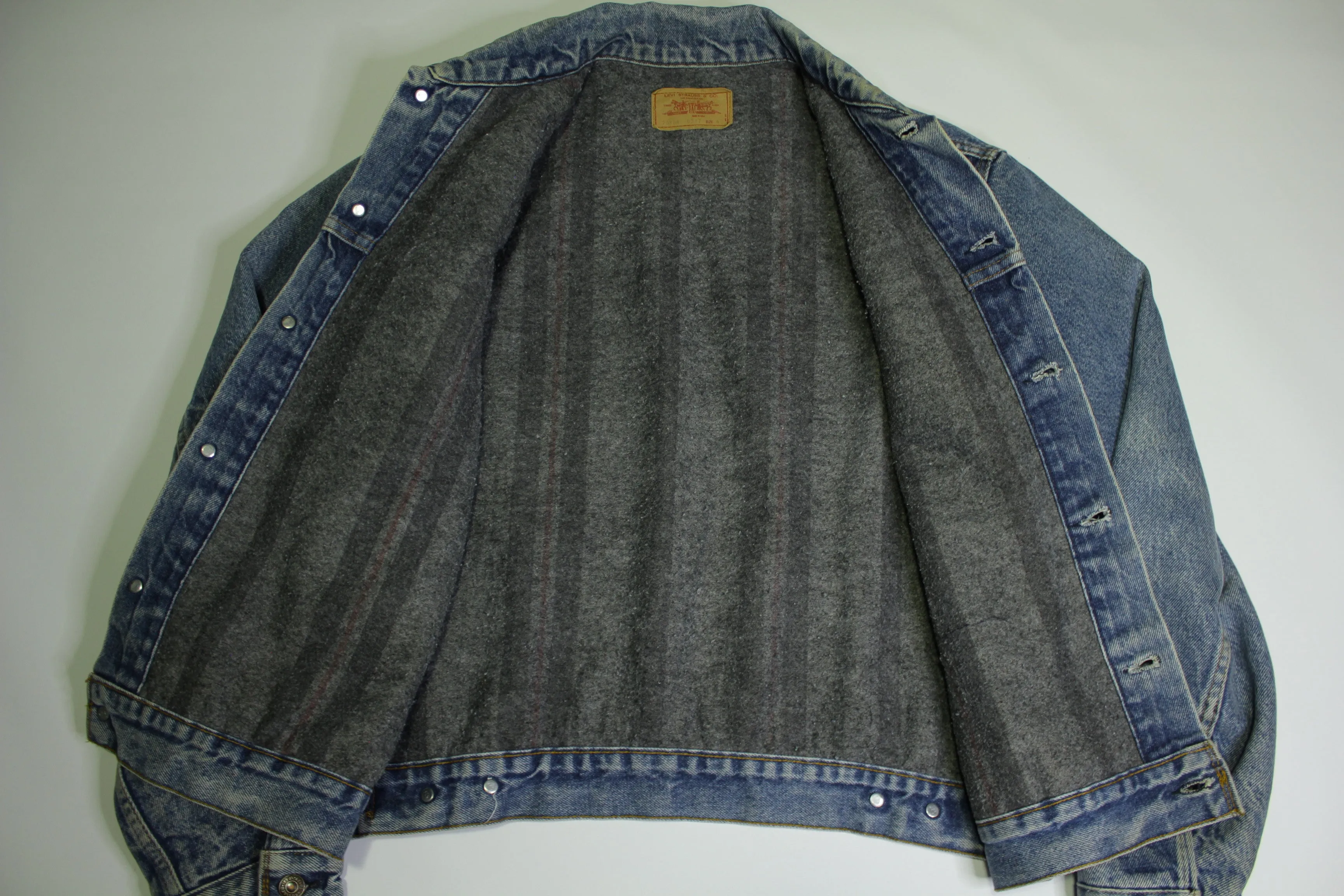 Levis Blanket Lined Vintage 80's 70506 0317 Denim Trucker Jean Jacket