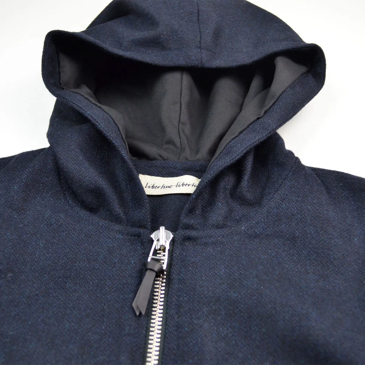 Libertine-Libertine - Phase Hoodie Pound - Blue / Black Melange