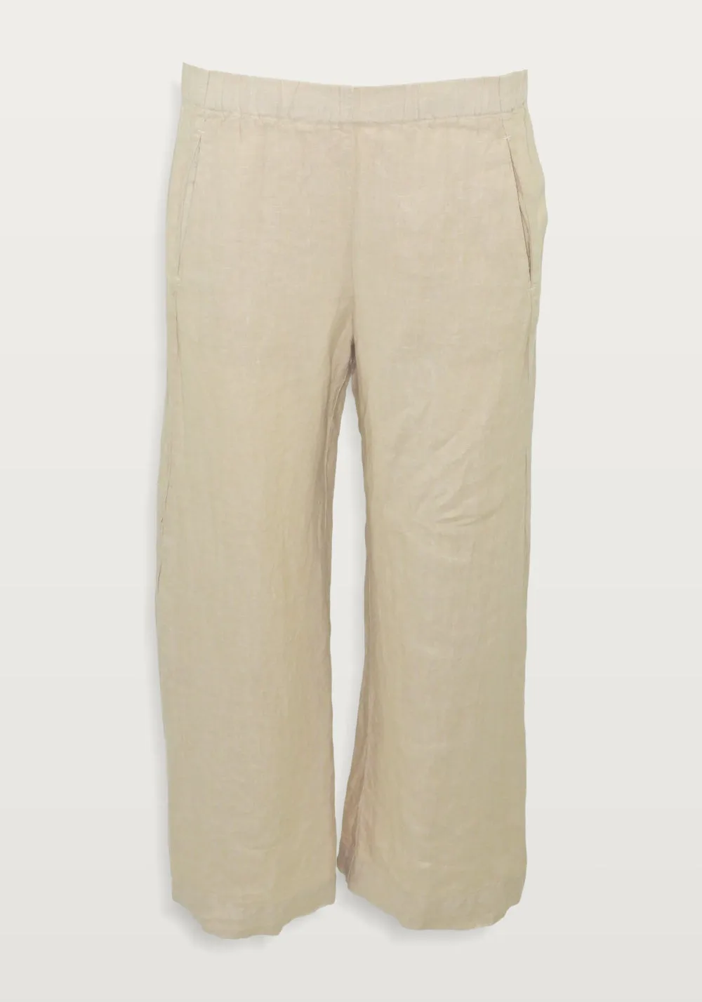 LOLA LINEN PANT (BISCUIT) - VELVET