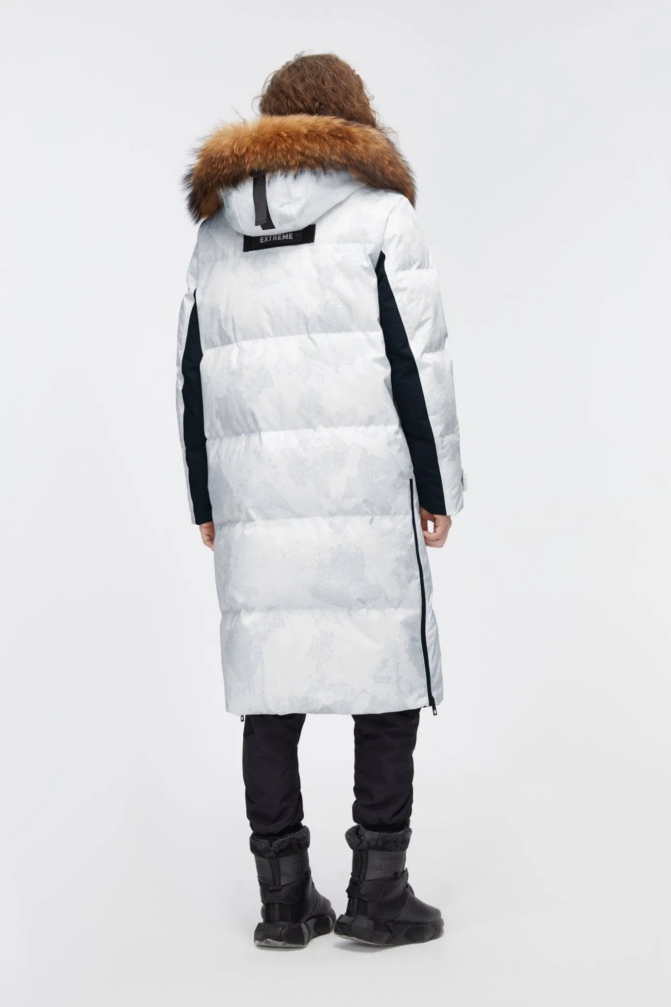 Long Goose Down Jacket With Hood