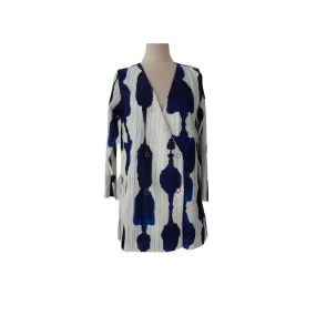 Lulusar Blue & White Printed Jacket Top | Brand New |