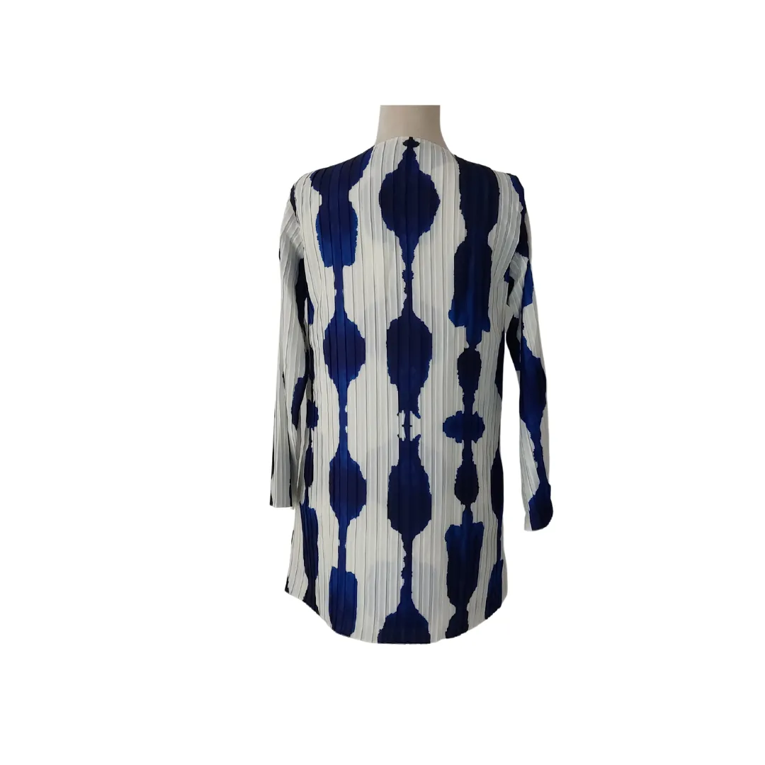 Lulusar Blue & White Printed Jacket Top | Brand New |