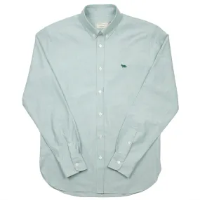 Maison Kitsuné - Classic Oxford Shirt with Embroidery Fox - Khaki