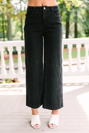 Match The Energy Black Wide Leg Jeans