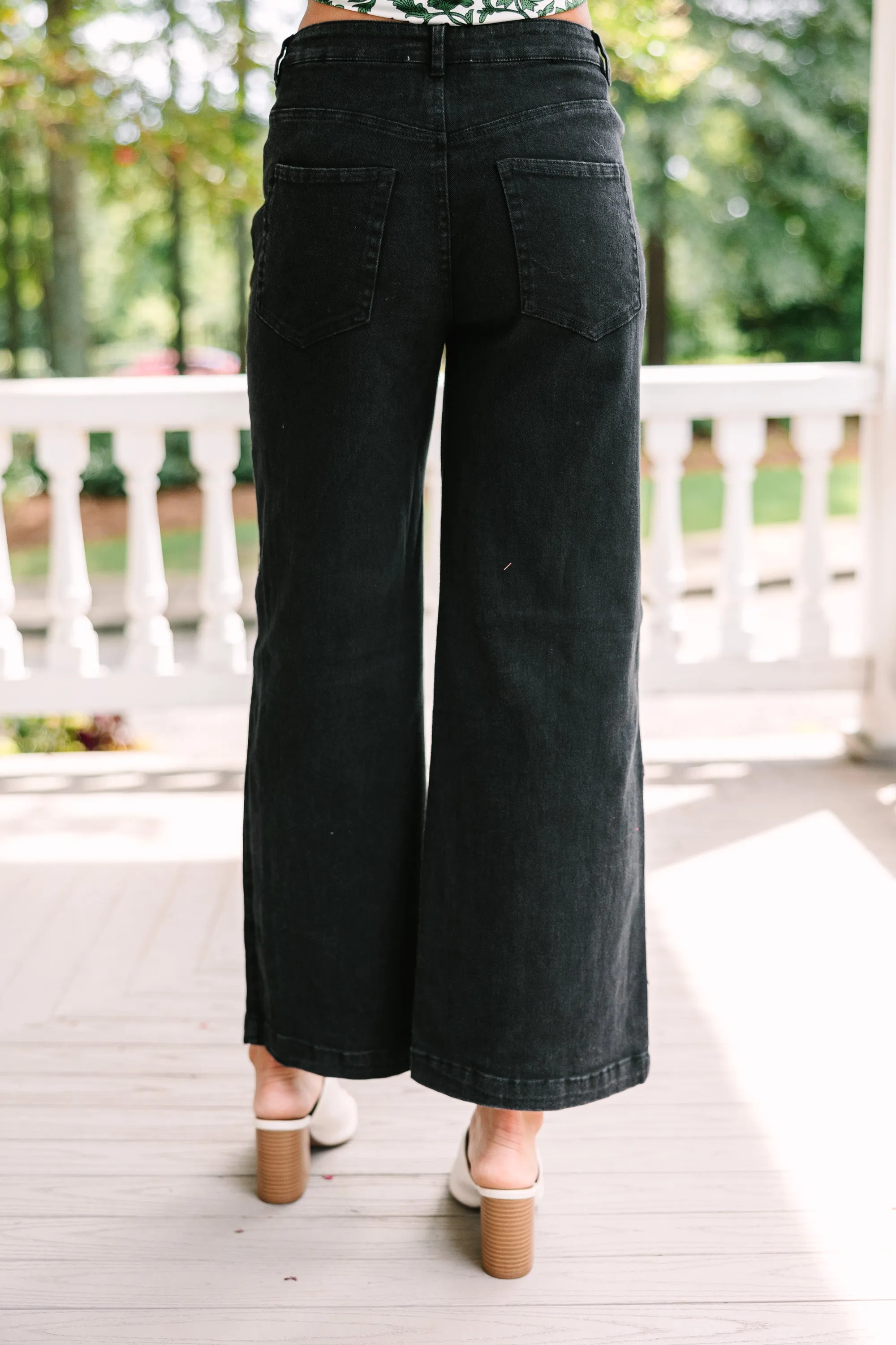 Match The Energy Black Wide Leg Jeans