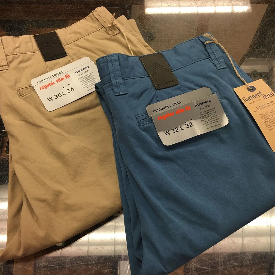 Men's Alberto | Lou | Compact Cotton Chino | Khaki