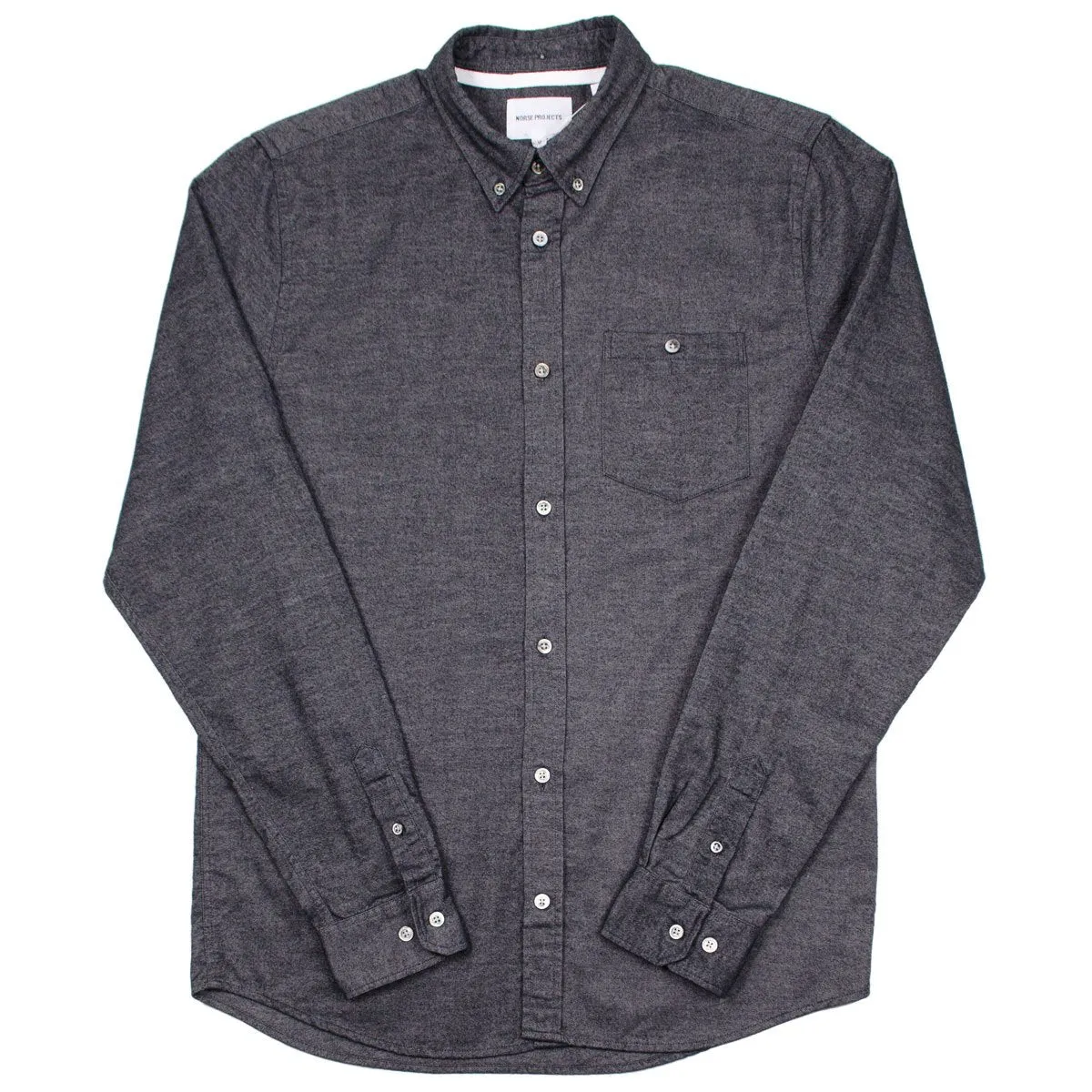 Norse Projects - Anton Brushed Flannel Shirt - Magnet Grey